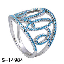 2016 neue Design Mode Messing Schmuck Ring mit Türkis (S-14984)